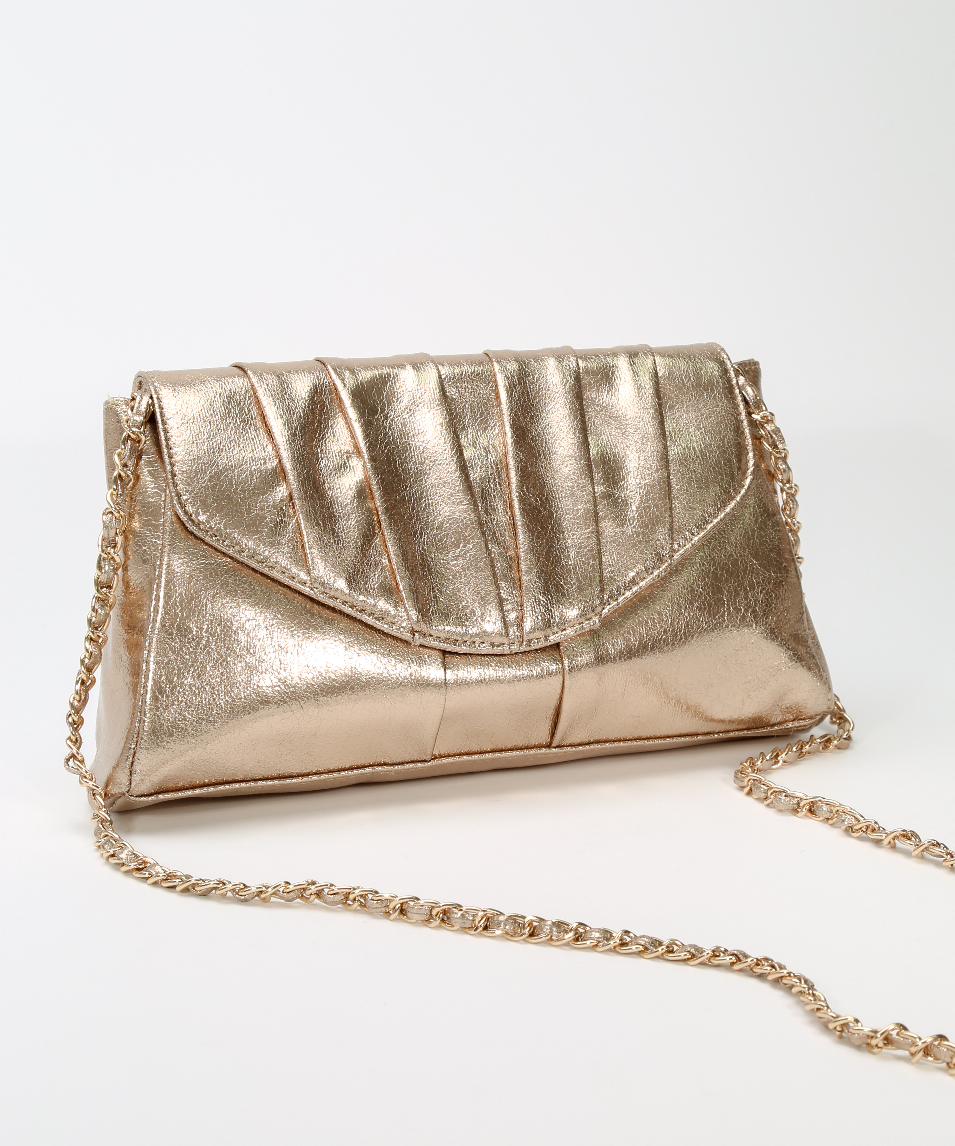 Bolso pliegues fiesta metalizado image number null